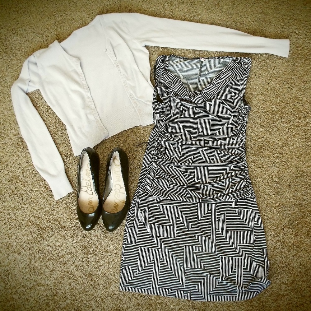 Black and White Striped Dress